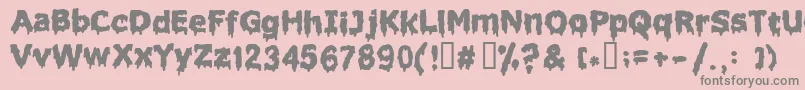 Liquidism ffy Font – Gray Fonts on Pink Background