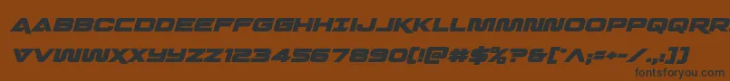 Quarkstormboldital Font – Black Fonts on Brown Background