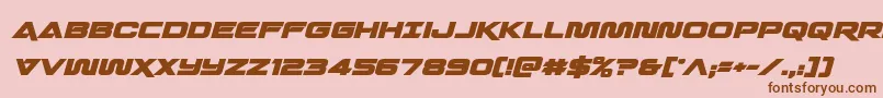 Quarkstormboldital Font – Brown Fonts on Pink Background