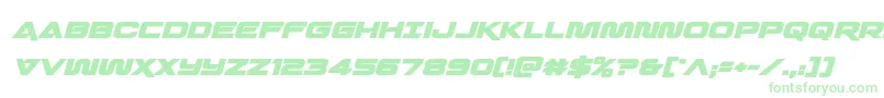 Quarkstormboldital Font – Green Fonts on White Background