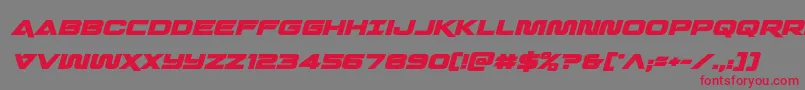 Quarkstormboldital Font – Red Fonts on Gray Background