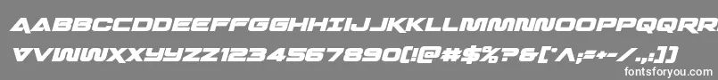 Quarkstormboldital Font – White Fonts on Gray Background