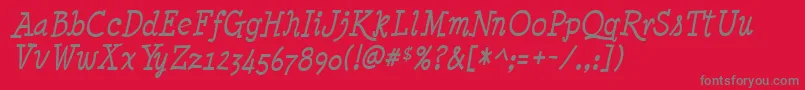 fuente MinyaNouvelleItalic – Fuentes Grises Sobre Fondo Rojo