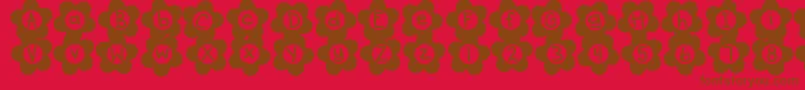 DjbFlowerPower2 Font – Brown Fonts on Red Background