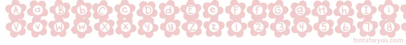 DjbFlowerPower2 Font – Pink Fonts on White Background