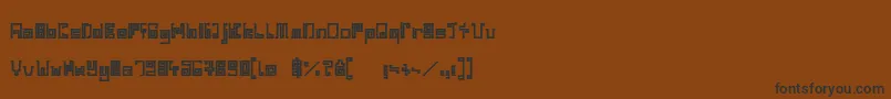 IndiaSnakePixelLabyrinthGameBold Font – Black Fonts on Brown Background