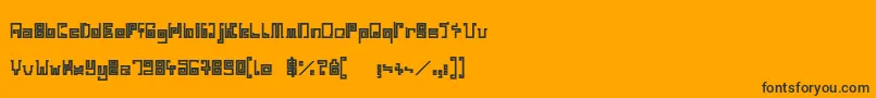 IndiaSnakePixelLabyrinthGameBold Font – Black Fonts on Orange Background