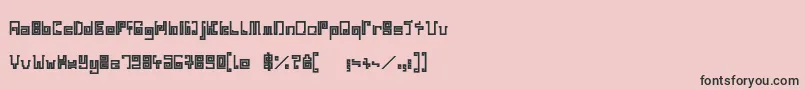Шрифт IndiaSnakePixelLabyrinthGameBold – чёрные шрифты на розовом фоне