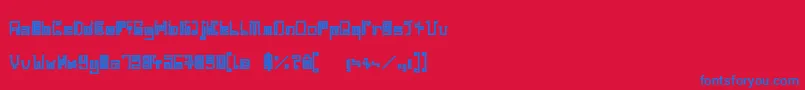 IndiaSnakePixelLabyrinthGameBold Font – Blue Fonts on Red Background