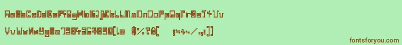 IndiaSnakePixelLabyrinthGameBold Font – Brown Fonts on Green Background