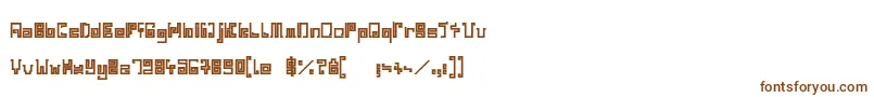 Шрифт IndiaSnakePixelLabyrinthGameBold – коричневые шрифты на белом фоне