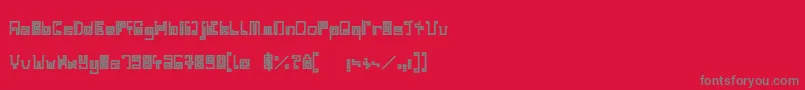 IndiaSnakePixelLabyrinthGameBold Font – Gray Fonts on Red Background