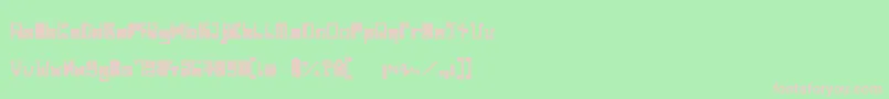 IndiaSnakePixelLabyrinthGameBold-fontti – vaaleanpunaiset fontit vihreällä taustalla