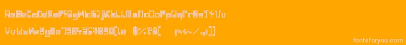 Czcionka IndiaSnakePixelLabyrinthGameBold – różowe czcionki na pomarańczowym tle
