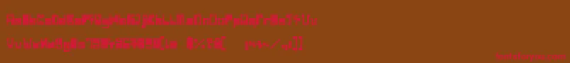 IndiaSnakePixelLabyrinthGameBold Font – Red Fonts on Brown Background