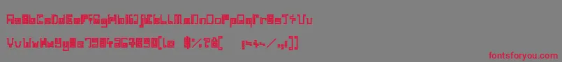 IndiaSnakePixelLabyrinthGameBold Font – Red Fonts on Gray Background