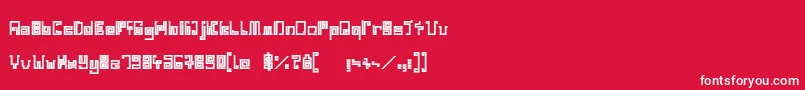 IndiaSnakePixelLabyrinthGameBold Font – White Fonts on Red Background