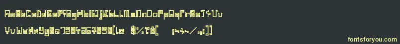 IndiaSnakePixelLabyrinthGameBold Font – Yellow Fonts on Black Background