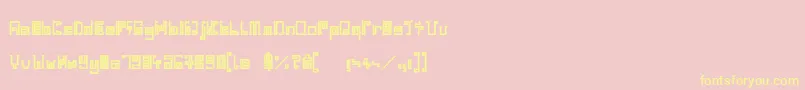 IndiaSnakePixelLabyrinthGameBold Font – Yellow Fonts on Pink Background