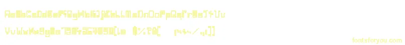 フォントIndiaSnakePixelLabyrinthGameBold – 黄色のフォント