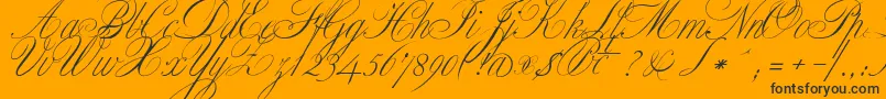 ClassicaOne Font – Black Fonts on Orange Background