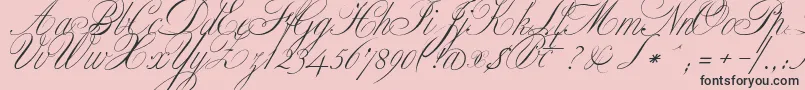 ClassicaOne-Schriftart – Schwarze Schriften auf rosa Hintergrund
