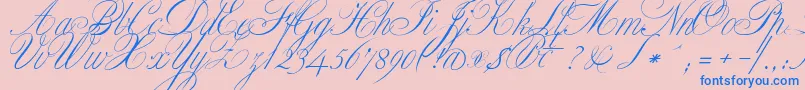 ClassicaOne Font – Blue Fonts on Pink Background