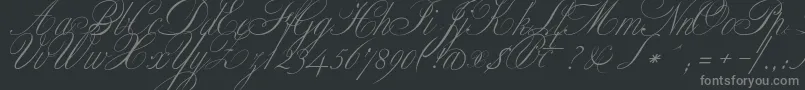 フォントClassicaOne – 黒い背景に灰色の文字