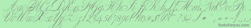 Saiba mais sobre a fonte ClassicaOne Fonte ClassicaOne – fontes cinzas em um fundo verde