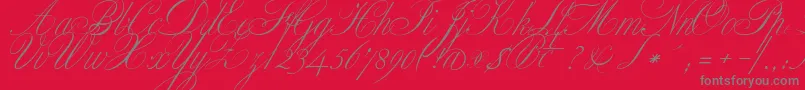 ClassicaOne Font – Gray Fonts on Red Background