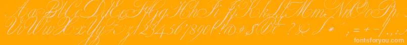 Police ClassicaOne – polices roses sur fond orange