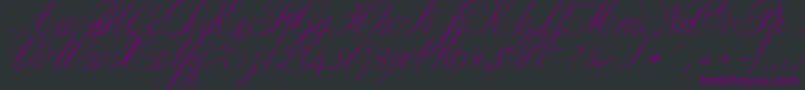 Weitere Informationen zur ClassicaOne-Schriftart ClassicaOne-Schriftart – Violette Schriften auf schwarzem Hintergrund