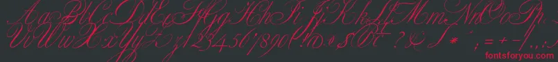 ClassicaOne Font – Red Fonts on Black Background