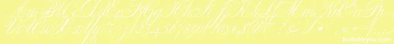 ClassicaOne Font – White Fonts on Yellow Background