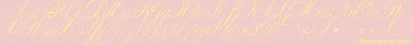 Шрифт ClassicaOne – жёлтые шрифты на розовом фоне