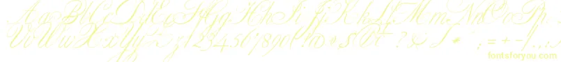 ClassicaOne-Schriftart – Gelbe Schriften auf weißem Hintergrund