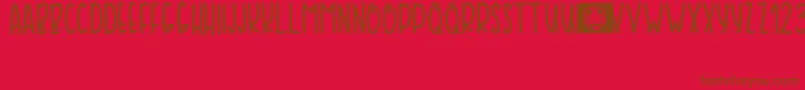 SweetyTea Font – Brown Fonts on Red Background