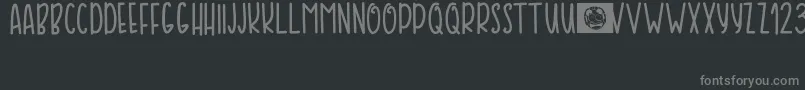 SweetyTea Font – Gray Fonts on Black Background