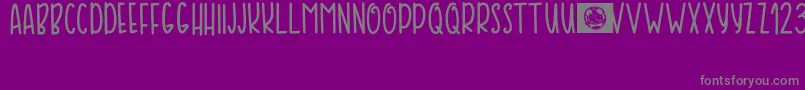 SweetyTea-Schriftart – Graue Schriften auf violettem Hintergrund