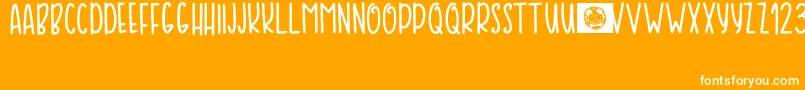 SweetyTea Font – White Fonts on Orange Background