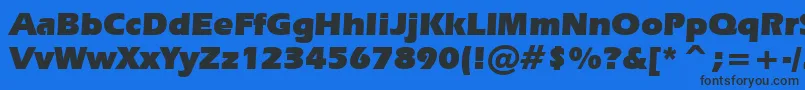 Erasu Font – Black Fonts on Blue Background