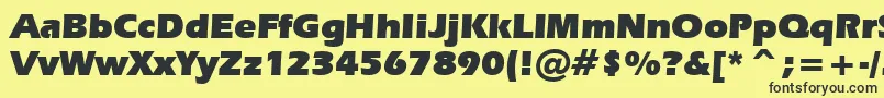 Erasu Font – Black Fonts on Yellow Background