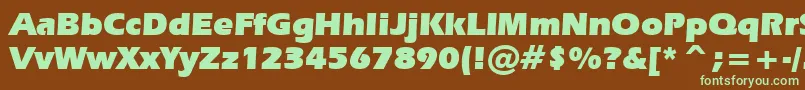 Erasu Font – Green Fonts on Brown Background