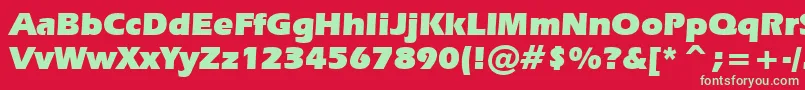 Erasu Font – Green Fonts on Red Background