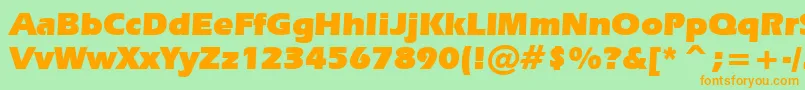 Erasu Font – Orange Fonts on Green Background