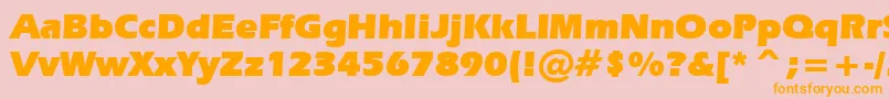 Erasu Font – Orange Fonts on Pink Background