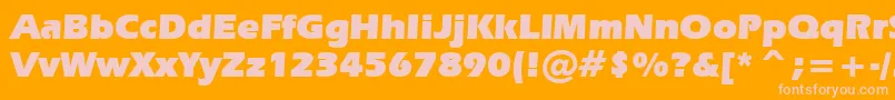 Erasu Font – Pink Fonts on Orange Background