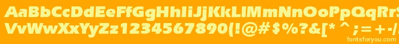 Erasu Font – Yellow Fonts on Orange Background