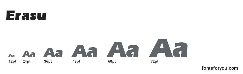 Размеры шрифта Erasu