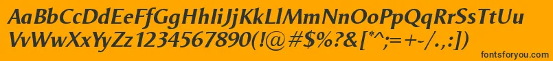 OdenseBolditalic Font – Black Fonts on Orange Background